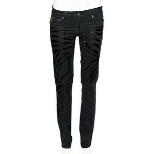 Just Cavalli Black Denim Crystal Embellished Slim Fit Jeans M